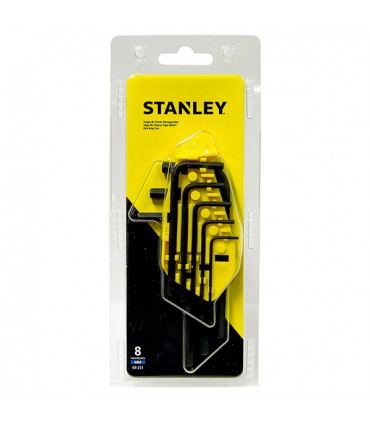 Stanley 69-251 Hex Key Metric 1.5 - 6 mm - Set of 8 Pieces