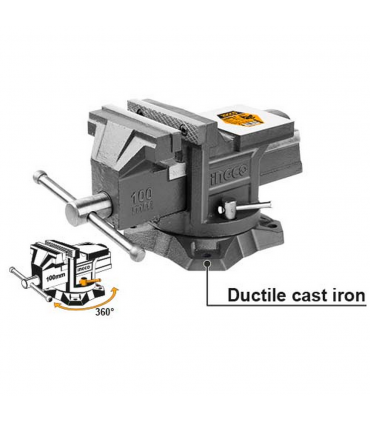 Ingco HBV088 8" 2500KGS Bench Vice With Swivel Base And Anvil