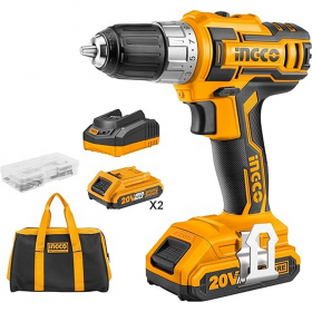Ingco CDLI2002 20V 45Nm Lithium-Ion Cordless Drill Set