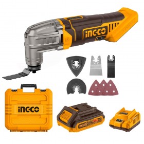 Ingco CMLI20228 20V Lithium-Ion 2.0 Ah Variable Speed Cordless Multi Tool
