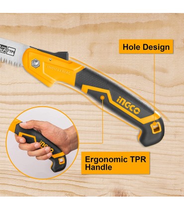 Ingco HFSW1806 180mm Triple Teeth Hand Protection Function Folding Saw