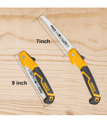 Ingco HFSW1806 180mm Triple Teeth Hand Protection Function Folding Saw