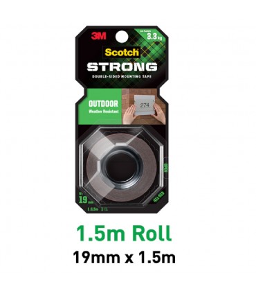 3M Scotch Strong Outdoor Double Sided Mounting Tape