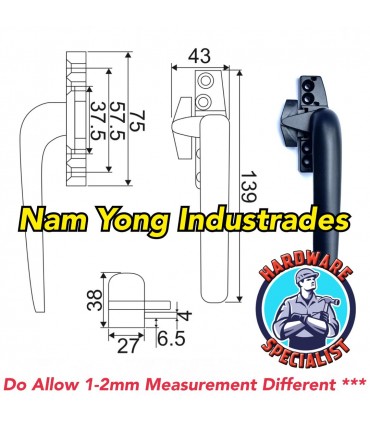 Hardware Specialist 4410 Child Safe Window Casement Handle