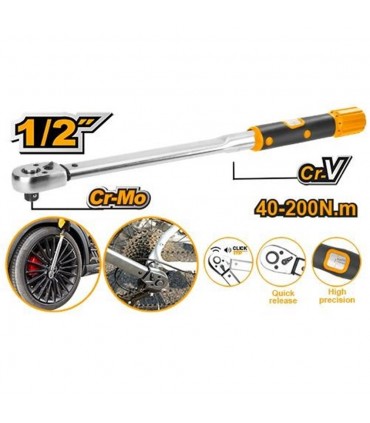 Ingco HPTW2001N1 1/2" Drive 40-200Nm Torque Wrench