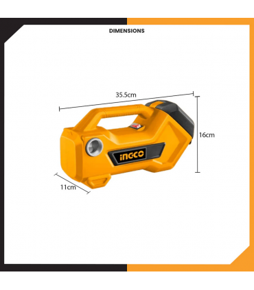 Ingco TPLI2001 20V Lithium-Ion Self Priming Water & Diesel Oil Transfer Pump - Bare Unit