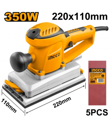 Ingco FS35028 350W Heavy Duty Industrial Fast Clamp Finishing Sander