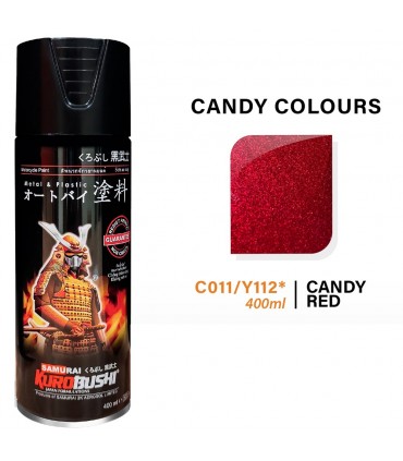 Samurai C011/Y112 Candy Red Quick Drying Spray Paint - 400mL