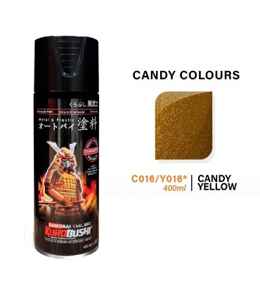 Samurai C016/Y016 Candy Yellow Quick Drying Spray Paint - 400mL