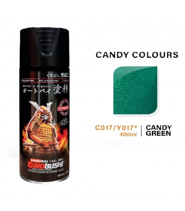 Samurai C017/Y017 Candy Green Quick Drying Spray Paint - 400mL