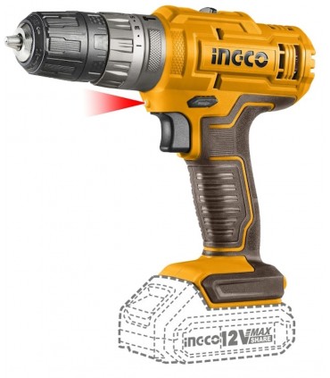 Ingco CIDLI1228 12V Lithium-Ion 10mm Cordless Impact Drill Set