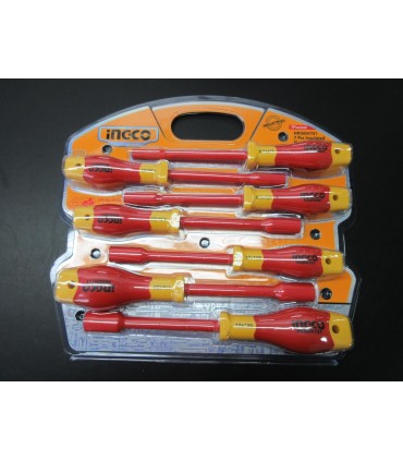 Ingco HKISD0701 7-Piece 1000V Insulated Nut Screwdriver Set