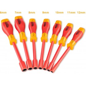 Ingco HKISD0701 7-Piece 1000V Insulated Nut Screwdriver Set