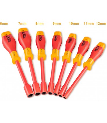 Ingco HKISD0701 7-Piece 1000V Insulated Nut Screwdriver Set