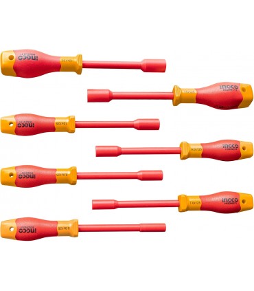 Ingco HKISD0701 7-Piece 1000V Insulated Nut Screwdriver Set