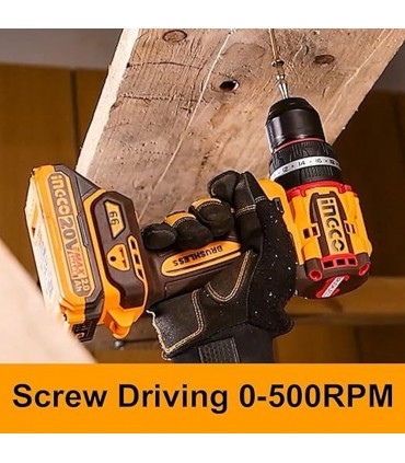 Ingco CIDLI206681 20V Compact Brushless Cordless Impact Drill - Bare Unit