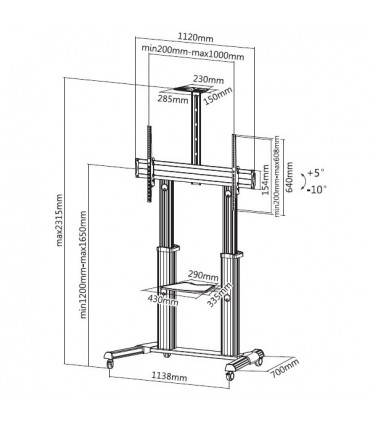 Titan SGB 128 Mobile TV Stand