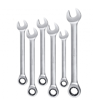 Ingco HKSPAR1062 6-Piece Cr-V Steel Ratchet Spanner Set