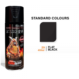 Samurai 29 Flat Black Standard Spray Paint - 400mL