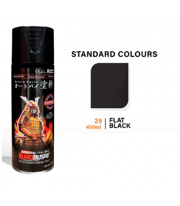 Samurai 29 Flat Black Standard Spray Paint - 400mL