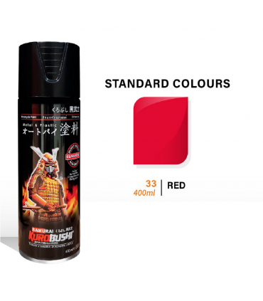 Samurai 33/6 Red Standard Spray Paint - 400mL