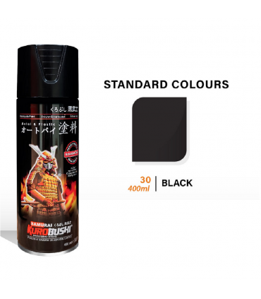 Samurai 30/109 Black Gloss Standard Spray Paint - 400mL