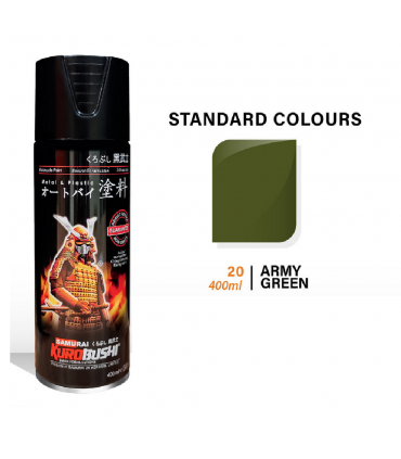 Samurai 20/142 Army Green Gloss Standard Spray Paint - 400mL