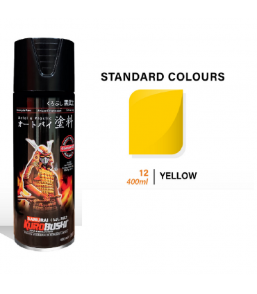 Samurai 12/1728 Yellow Gloss Standard Spray Paint - 400mL