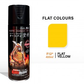 Samurai F12 Flat Yellow Standard Spray Paint - 400mL