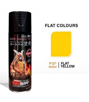 Samurai F12 Flat Yellow Standard Spray Paint - 400mL