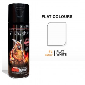 Samurai F2 Flat White Standard Spray Paint - 400mL
