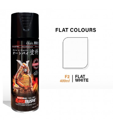 Samurai F2 Flat White Standard Spray Paint - 400mL