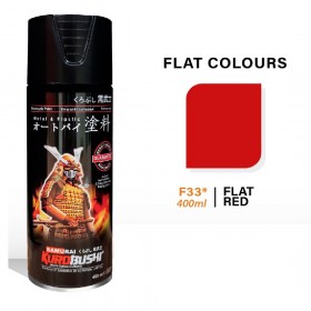 Samurai F33 Flat Red Standard Spray Paint - 400mL