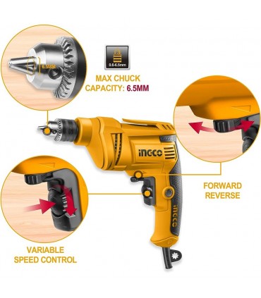 Ingco ED4508 450W 6.5MM Rotary Electric Drill