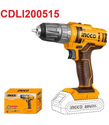 Ingco CDLI200515 20V Cordless Reverse Rotation Drill - Bare Unit