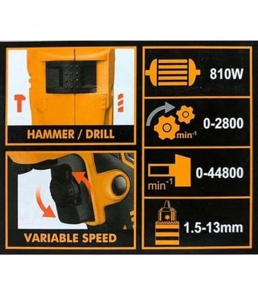 Ingco ID8108 810W Variable Speed Control Impact Drill