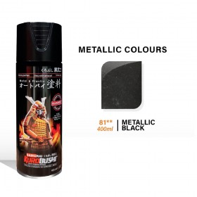 Samurai 81/1139 Metallic Black Spray Paint - 400mL