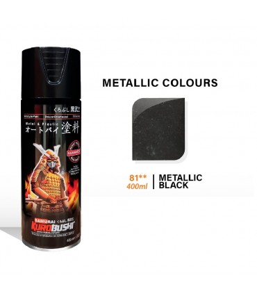 Samurai 81/1139 Metallic Black Spray Paint - 400mL