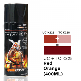 Samurai UCK228 + TCK228 Kawasaki Red Orange 2 Coat Spray Paint