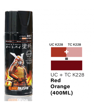 Samurai UCK228 + TCK228 Kawasaki Red Orange 2 Coat Spray Paint