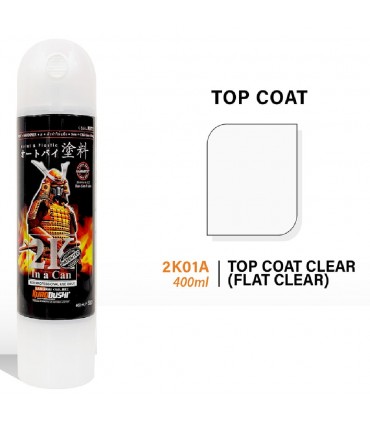 Samurai 2K01A Flat Clear Epoxy Spray Paint - 400mL