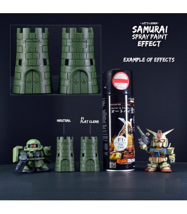 Samurai F1 Flat Clear Spray Paint - 400mL