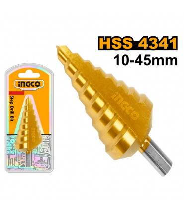 Ingco AKSDS10453 10-45mm HSS 4341 Step Drill Bit