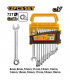 Ingco HKSPAR1122 8-19mm Ratchet Combi Spanner Set - 12 Pieces