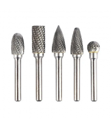 Ingco HRRC0051 12mm Tungsten Carbide Rotary Burrs Set - 5 Pieces