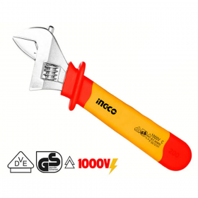 Ingco HIADW081 8" VDE 1000V Insulated Adjustable Wrench