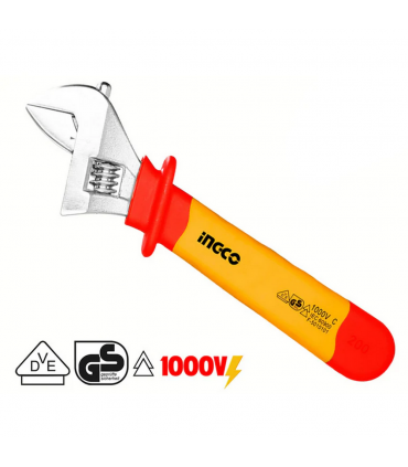 Ingco HIADW081 8" VDE 1000V Insulated Adjustable Wrench