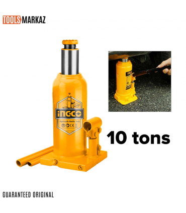 Ingco HBJ1002 460mm Industrial 10Tons Hydraulic Bottle Jack