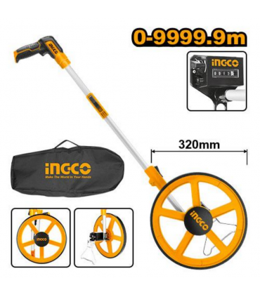 Ingco HDMW45 320mm 4-Digit Foldable Measuring Wheel