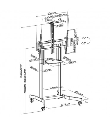Titan SGB138 Heavy-Duty Steel Mobility Stand with Remote Control